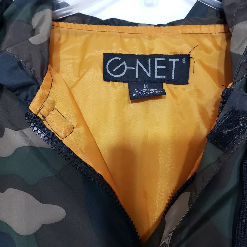 G-NET Men's Camo Pullover Hoodie Lightweight Jacket / Raincoat, Size Medium